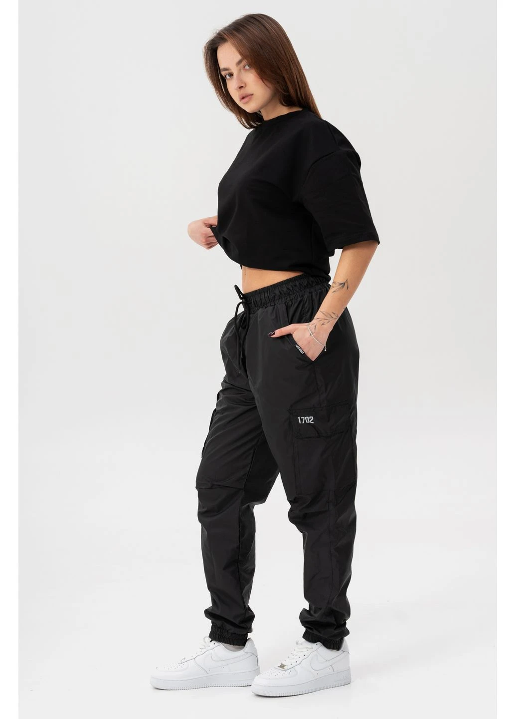 Женские Брюки Карго Из Плащевки Vader Reflective 2026 Black Without (384530760)