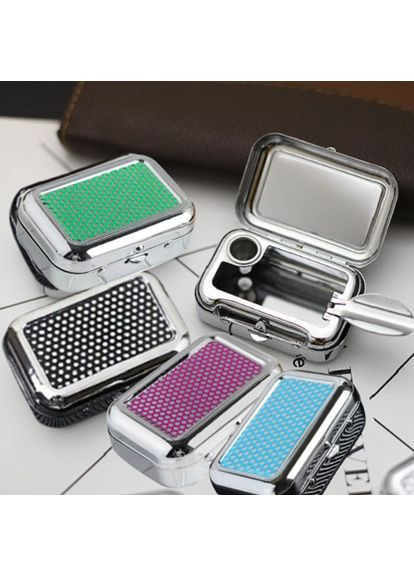 Компактна мініпельниця з неіржавкої сталі портативна кишенькова попільничка для подорожей No Brand (306433238)