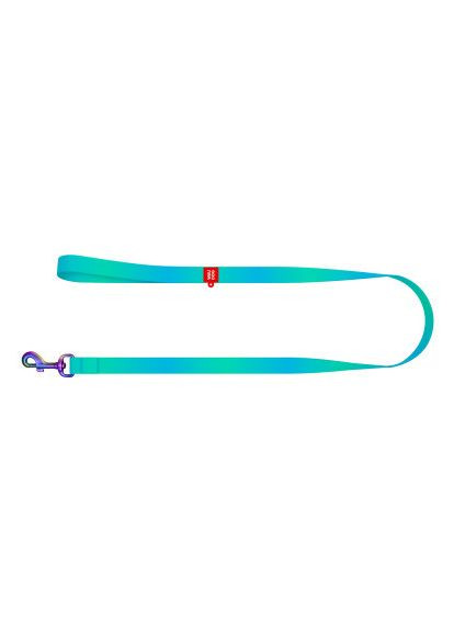 Повідок для собак (46612) WAUDOG Nylon Recycled M Ш 20 мм Д 122 cм блакитний (366496656)