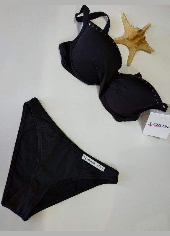 Черный летний раздельный купальник 2214/9 размер 36д. лорин Lorin