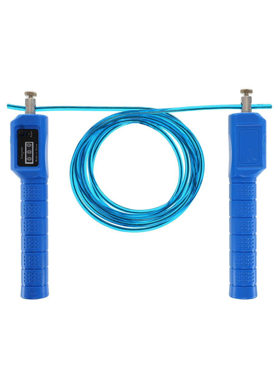 Скакалка зі лічильником і сталевим тросом (l-2,8м, d-4,8мм, Синій) (FI-8637_Синій) SP-Sport (354703502)