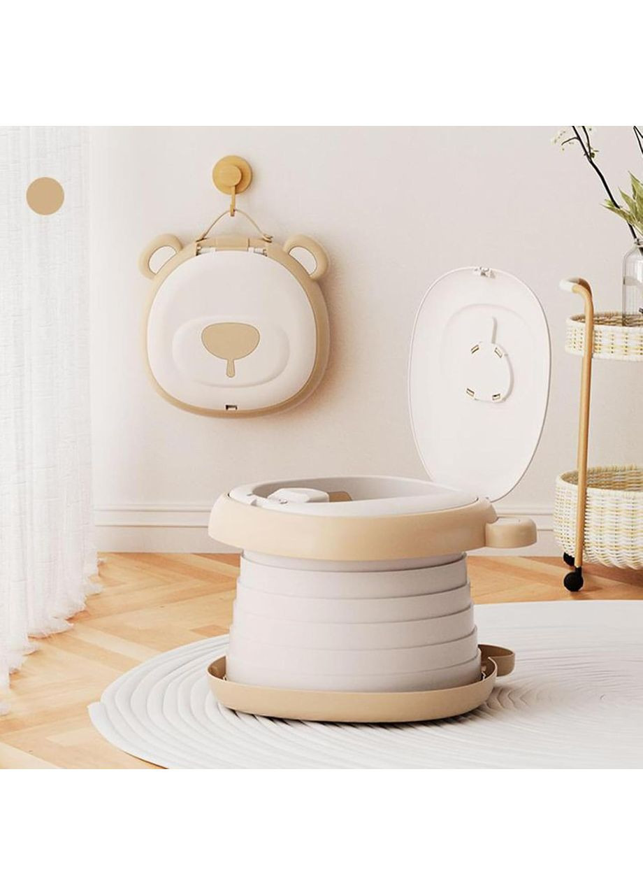Портативний складаний дитячий туалет горщик, для дому, авто та подорожей Ведмідь No Brand (365720974)