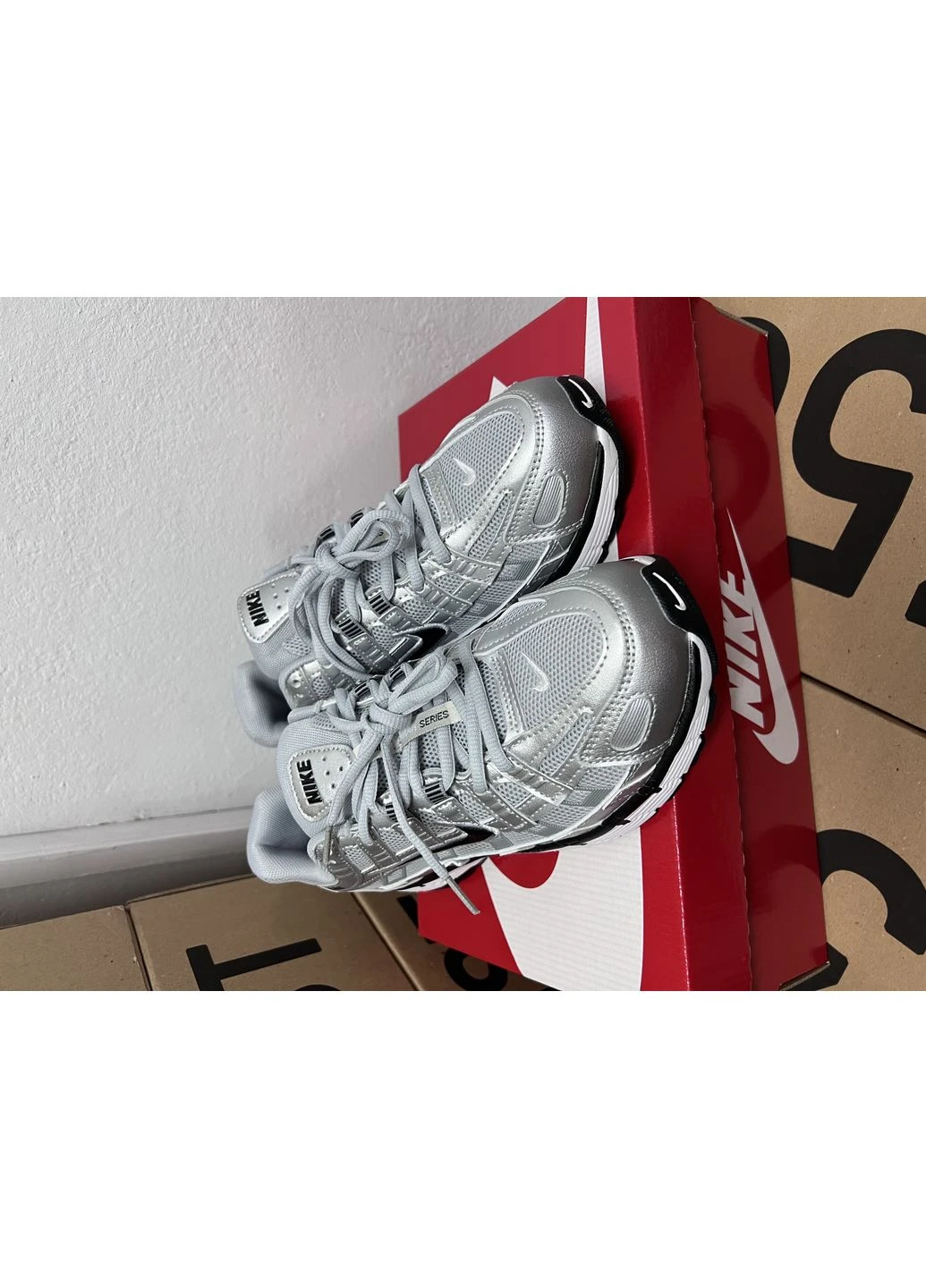 Черные летние кроссовки nike p-6000 silver black найк п-6000 No Brand