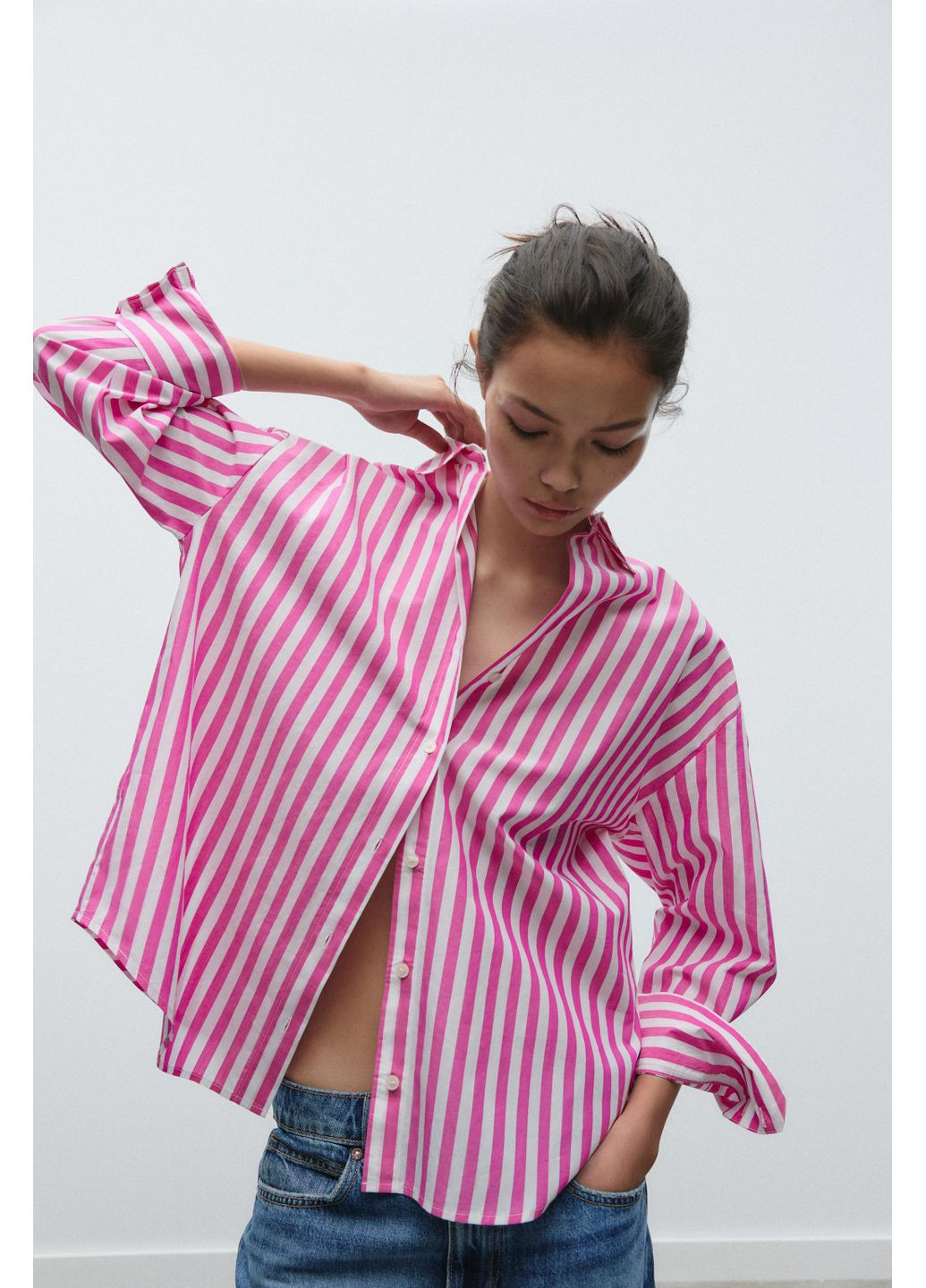 Розовая рубашка Zara