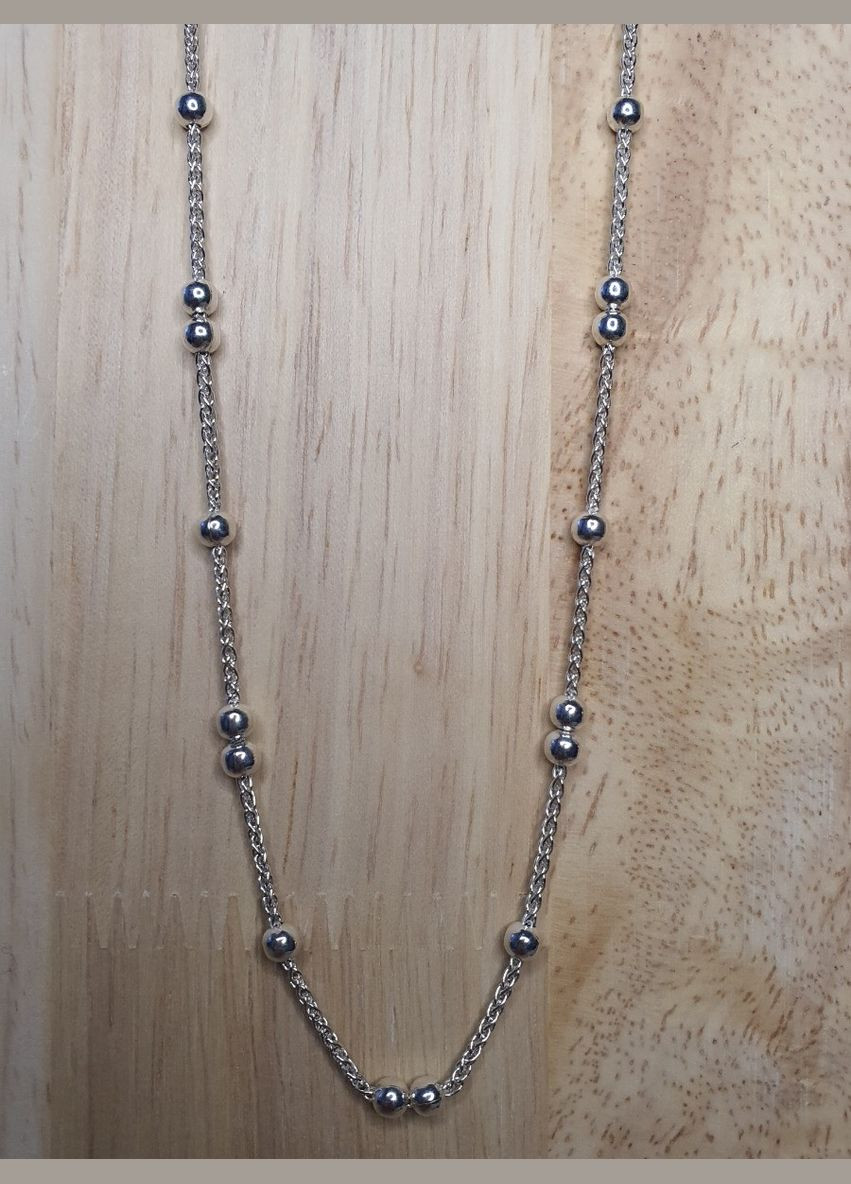 Серебряная 925 проба цепочка с шариками 40см 2-1-2-1 No Brand (338861879)