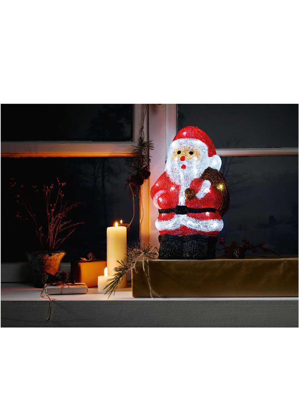 Декоративная светодиодная фигура «Санта-Клаус» комбинированная Livarno home (360793433)