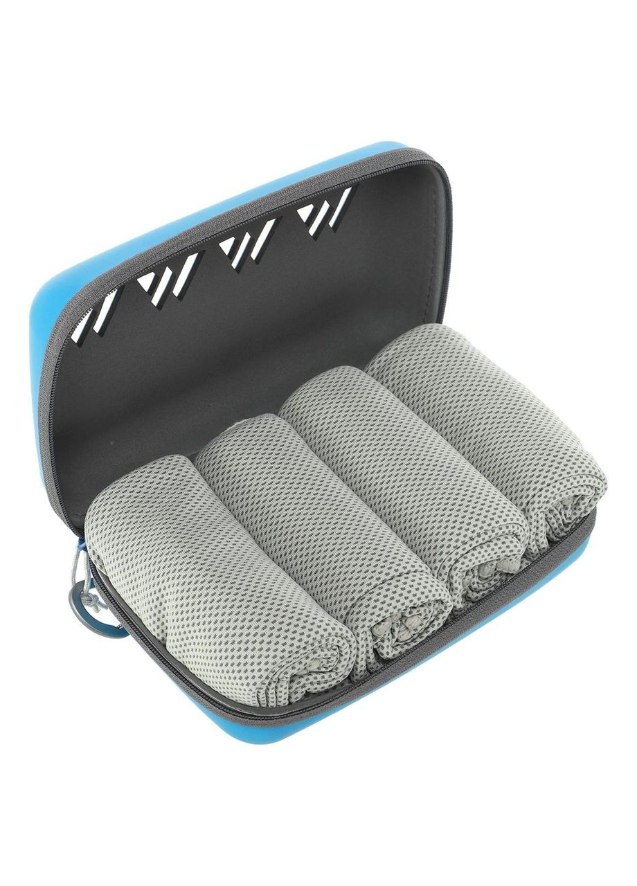 Комплект полотенец спортивных охлаждающих COOLING TOWEL (4шт) B-ECT (микрофибра, водонепроницаемый, Monster серый