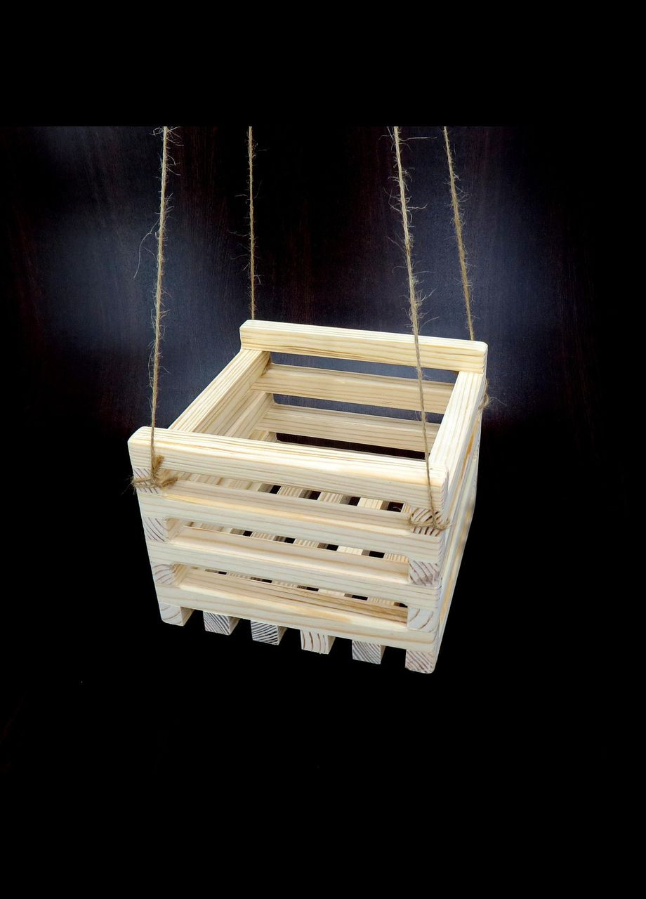 Кашпо из дерева Вязель ваниль (КАШ-003102) No Brand (328450506)