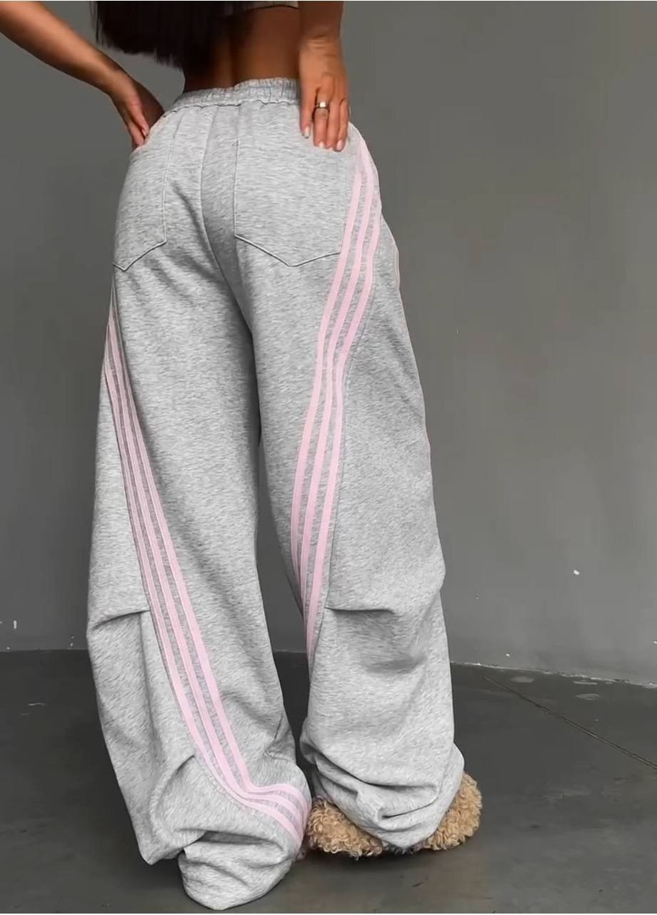 Штани жіночі широкі з лампасами . Оверсайз No Brand (366868531)