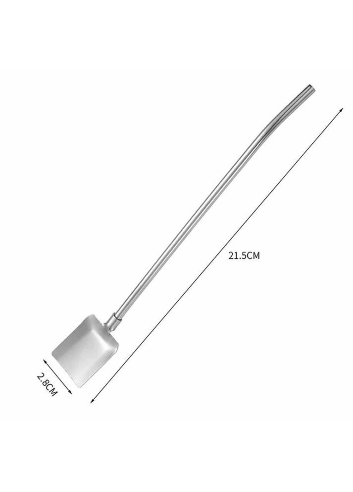 Многоразовая трубочка для коктейлей стальная, Серебро No Brand (305064664)