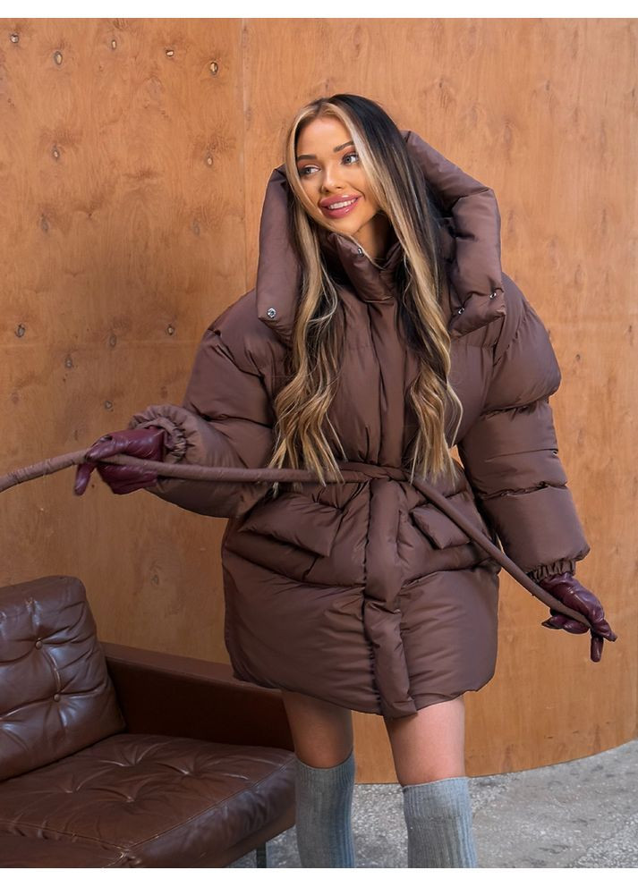 Коричнева куртка prada колір шоколад milirud