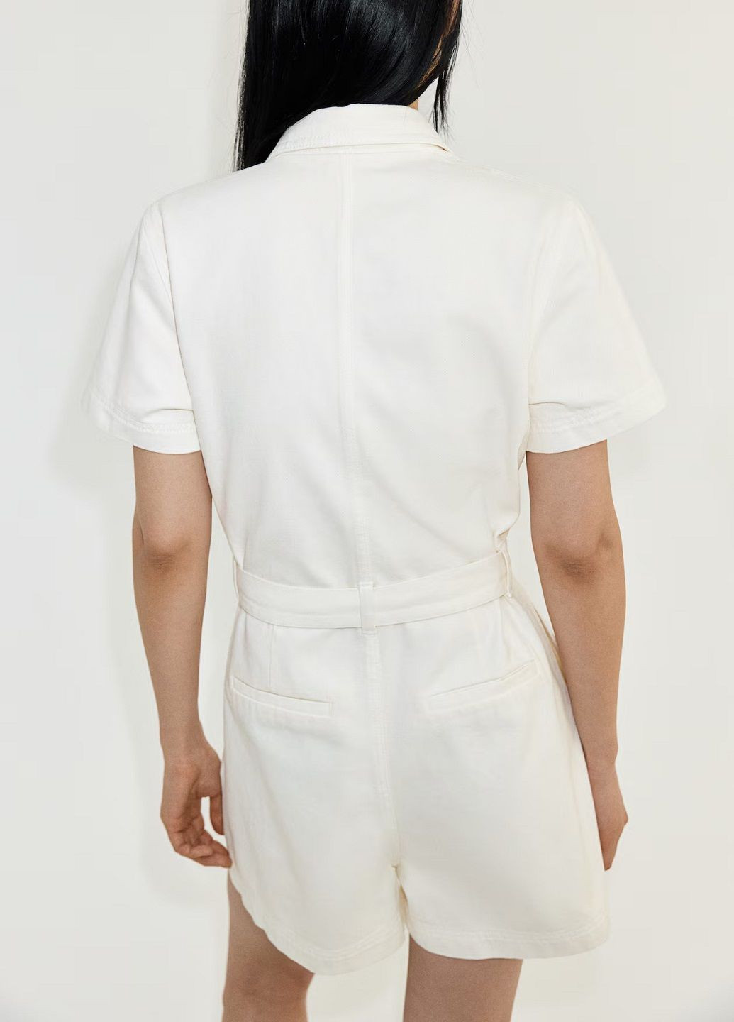 Комбинезон H&M однотонный белый денил