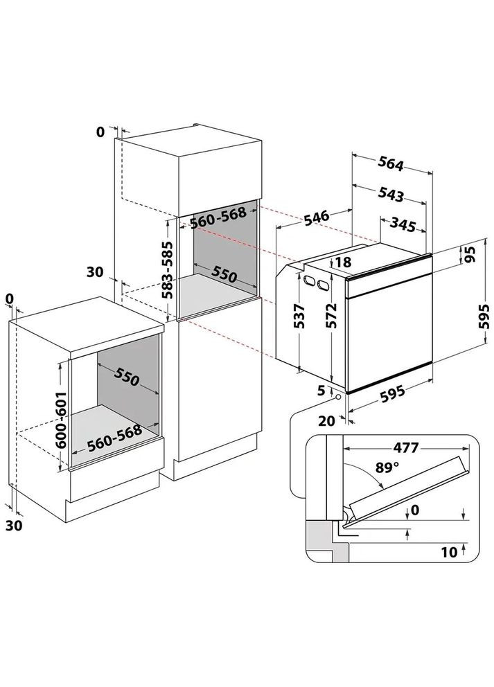 Духовка електрична W11IOM14MS2H WHIRLPOOL (314929462)