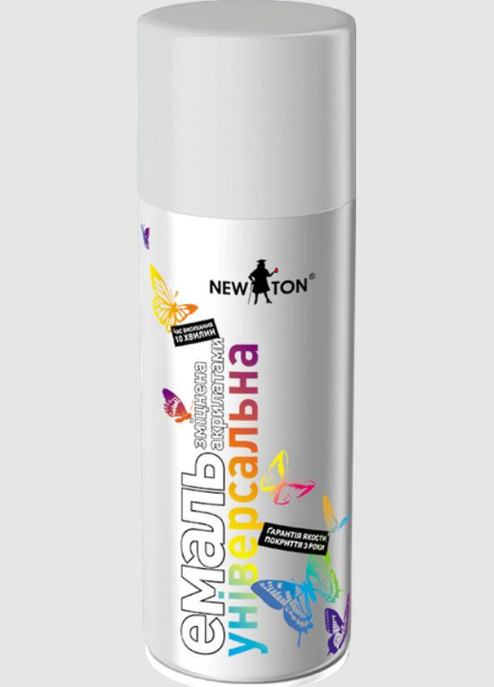 Фарба аерозольна універсальна RAL 9006 400 мл Срібляста New Ton (329726697)