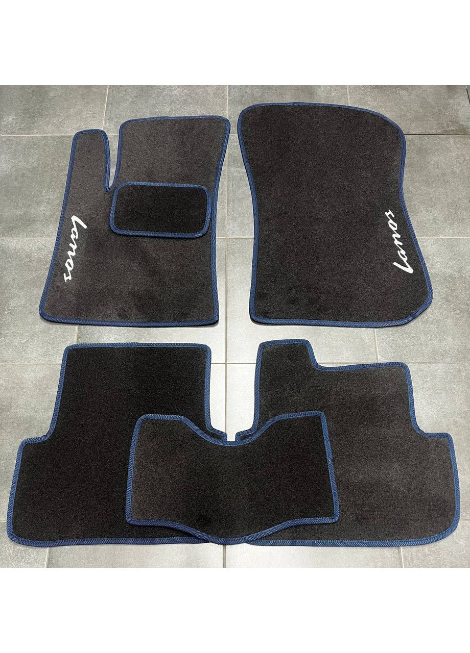 Ворсові килимки в салон для Daewoo (1997-) МКП/ Део Ланос /Чорні Beltex Lanos (363823499)