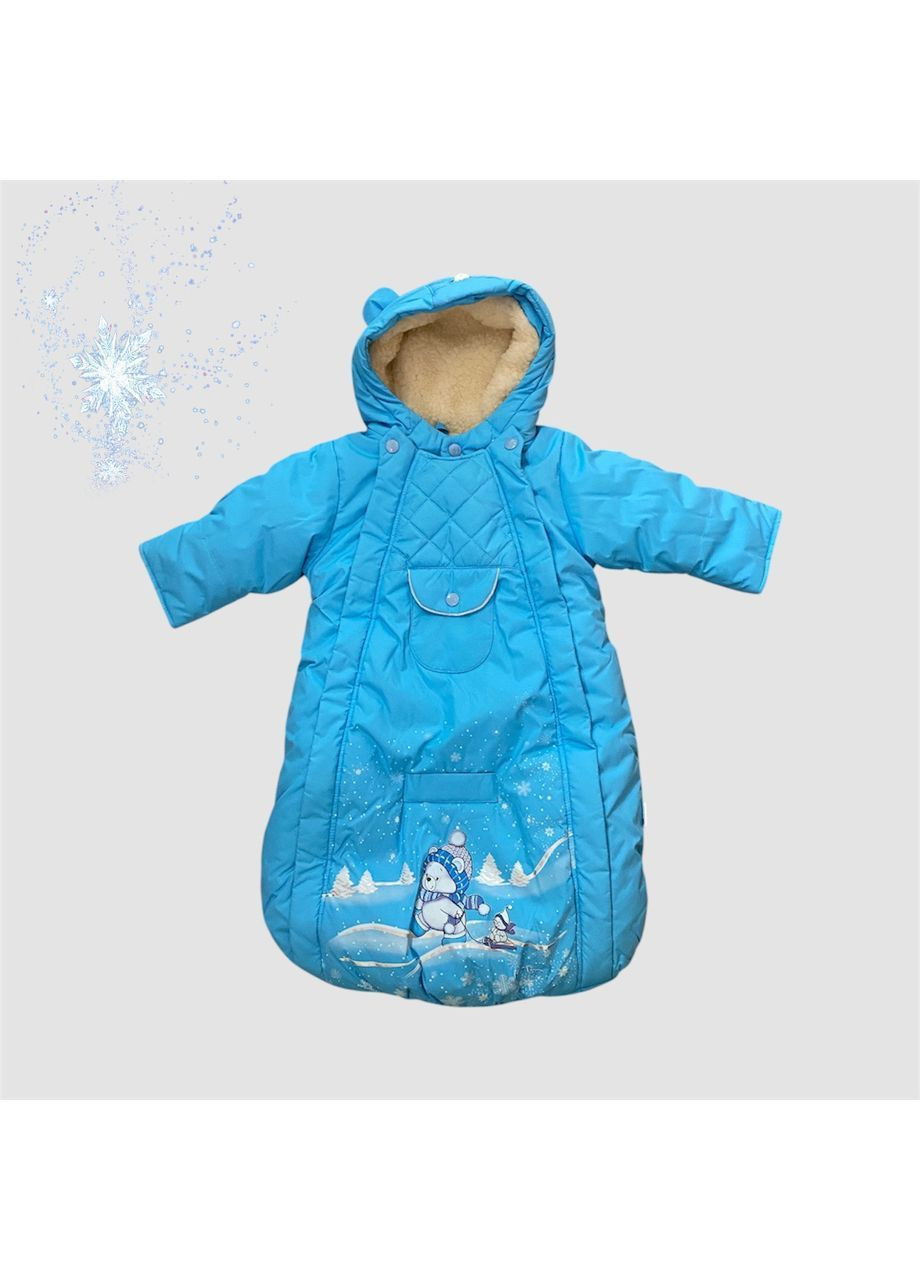 Детский зимний конверт голубой Evolution (369162211)