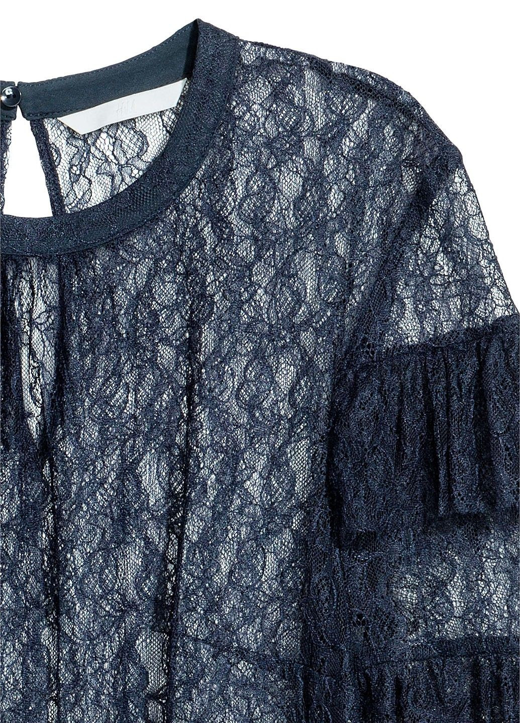 Темно-синя блуза H&M