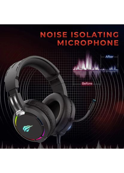 Игровые наушники с микрофоном HV-H2010d RGB Black Havit (363970199)