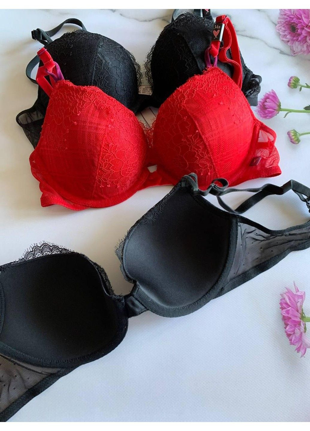 Червоний бюстгальтер без пуш-ап favorite t-shirt bra червоний 36c(80c) Victoria's Secret