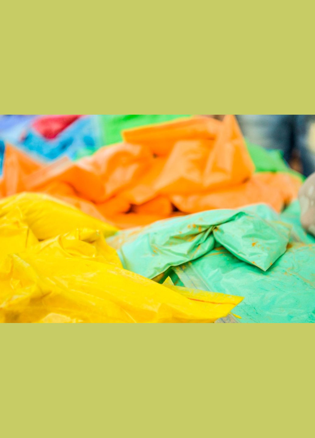 Салатова Фарба Холі Гулал, 50 грам, суха порошкова фарба для фестивалів, флешмобів, фотосесій, пакет 50 грам No Brand (331738690)