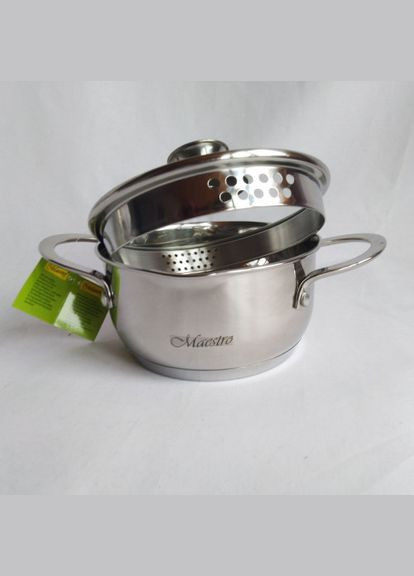 Кастрюля нержавейка с крышкой 16 см, 1.6 л (MR-3510-16) Maestro (334713920)