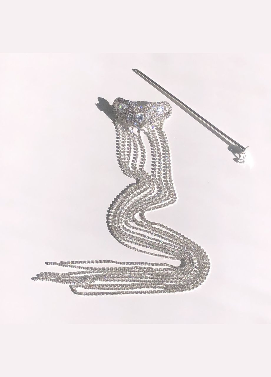 Заколка для волос с цепочками из страз украшение Honey Fashion Accessories серебристый (12-251) No Brand (313654042)