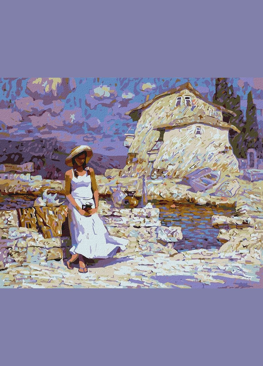 Набір для розпису за номерами "Продавчина сувенірів", 40×50 см, розвивальний (KHO2612) Ідейка (336330700)