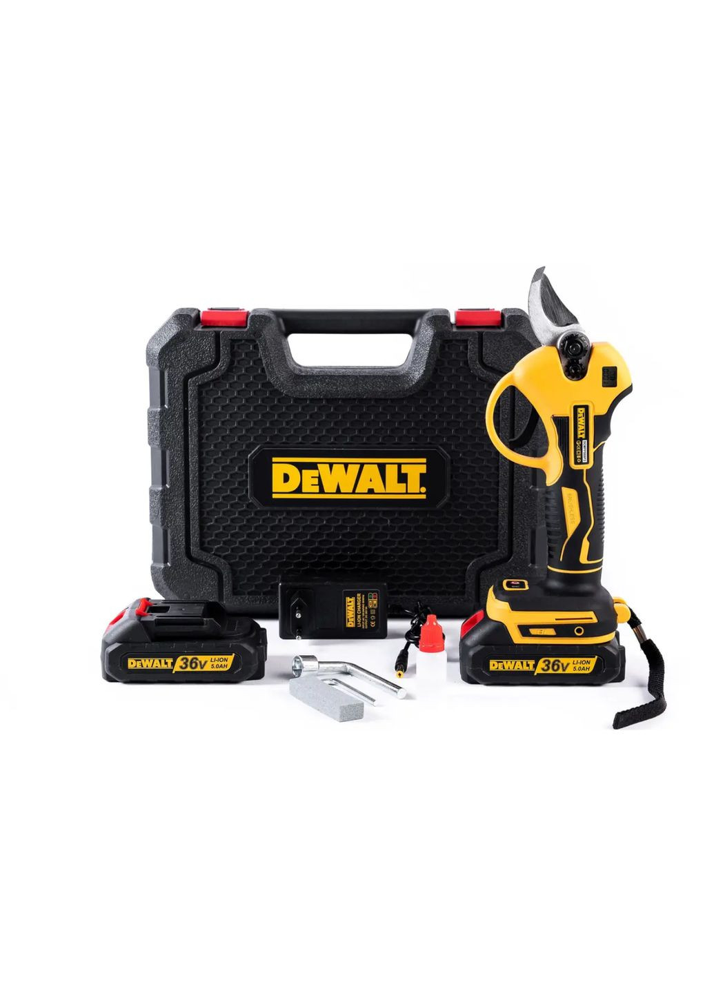 Секатор акумуляторний DCMPPS69P2 (36V, 5Ah) Безщітковий АКБ секатор Девольт для гілок і кущів DeWALT (368682162)