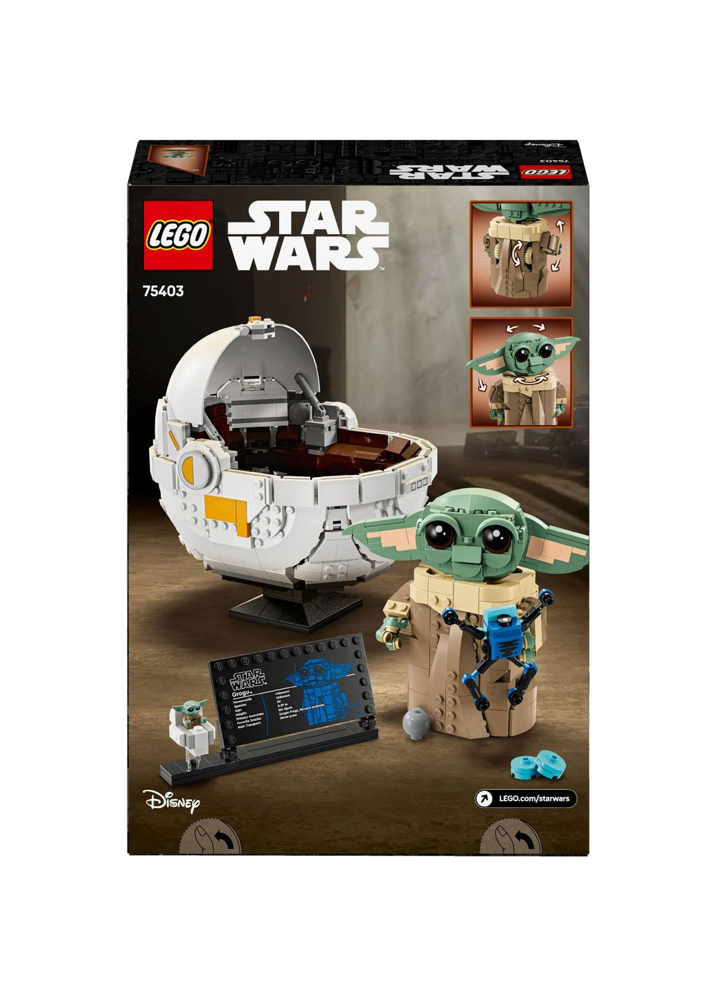Конструктор Star Wars Грогу в воздушной люльке, 1048 деталей () Lego 75403 (328395029)