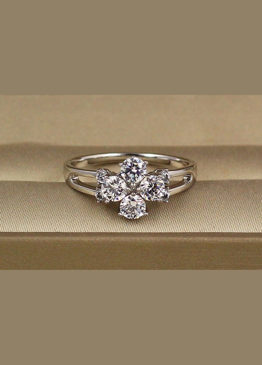 Кільце чотирилистник р сріблясте Xuping Jewelry (324834331)