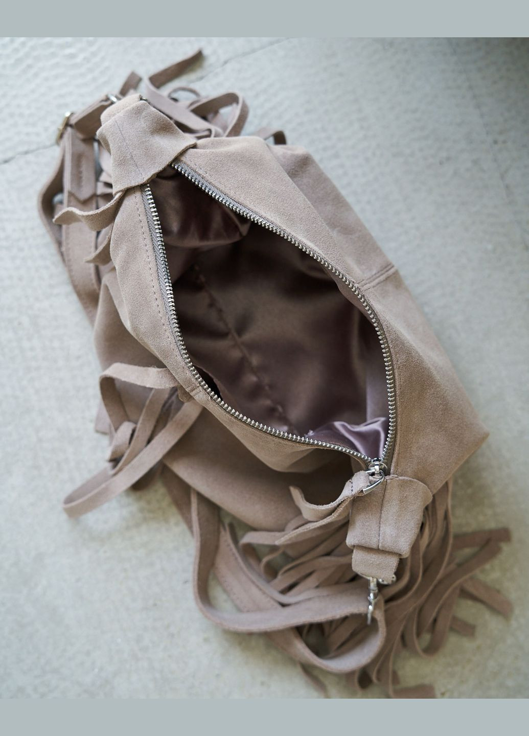 Жіноча замшева шкіряна сумка Пака середнього розміру (shkrqna-zamsheva-zhnocha-sumka-paka) WeLassie (342199512)