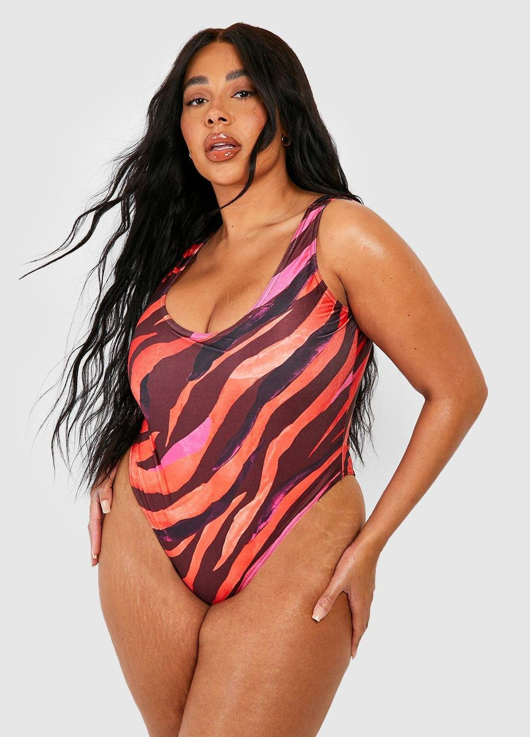 Комбинированный летний купальник слитный слитный Boohoo