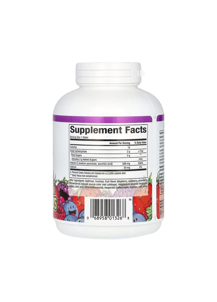 Vitamin C 500mg - 90 tabs Mixed Berry Natural Factors (369400294)
