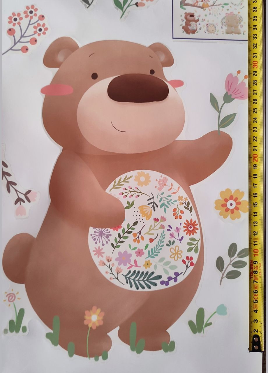 Наклейка на стену Девочка на ветке со зверями (лист 60 х 90 см) Б401 No Brand (304292116)