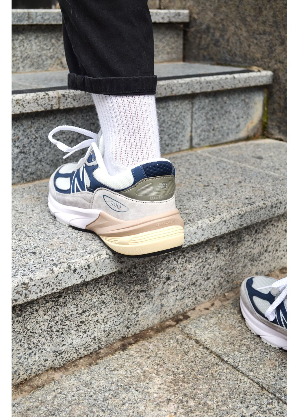 КРОСІВКИ ЖІНОЧІ NEW BALANCE 990 V6 GREY BLUE НЬЮ БЕЛАНС 990 V6 No Brand сірі демісезони (367175488)