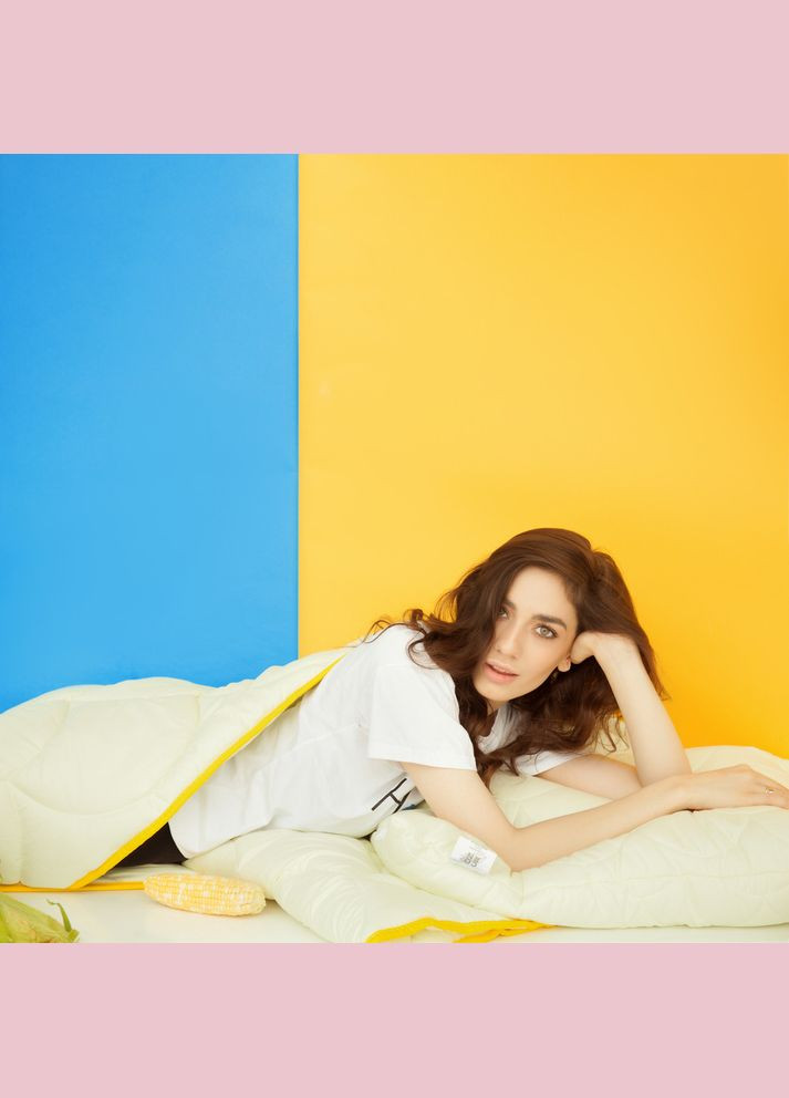 Ковдра літня Попкорн 175х200 см з кукурудзяним наповнювачем антиалергенна молоко для літа IDEIA (334727016)