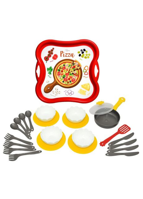 Набір посуду Піца на червоному підносі (39896/3) Tigres (370254582)