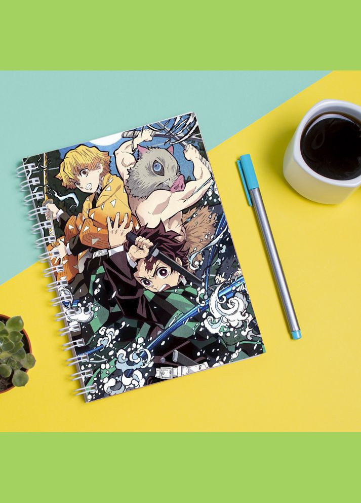 Скетчбук (Sketchbook) блокнот для рисования с принтом "Demon Slayer-Клинок, рассекающий демонов 5" Кавун блокнот для малювання (316133890)