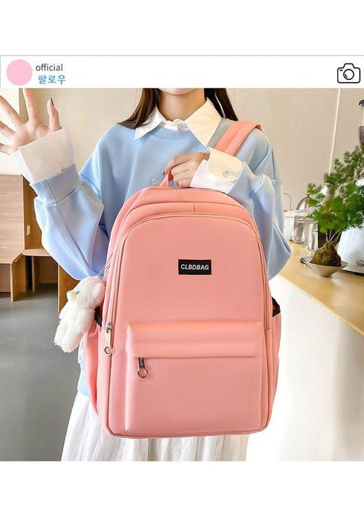 Рюкзак розовый с сумочками и пеналом в комплекте с мешочком КиП (277698329)