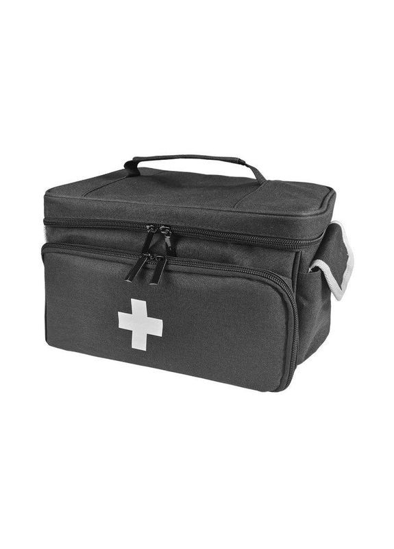 Аптечка, сумка-органайзер для медикаментів Велика 29 x 19,5 см протиударна Чорна ( код: IBH052B ) Profi Care (331902248)