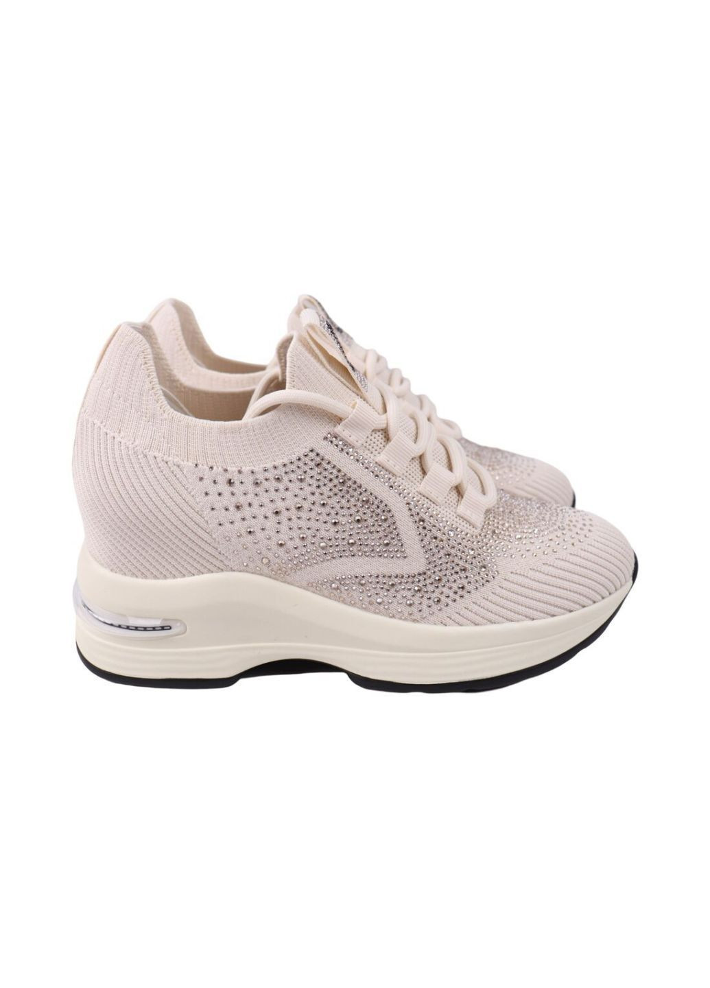 Кроссовки женские молочные текстиль Gelsomino 282-25LK белые (322629319)