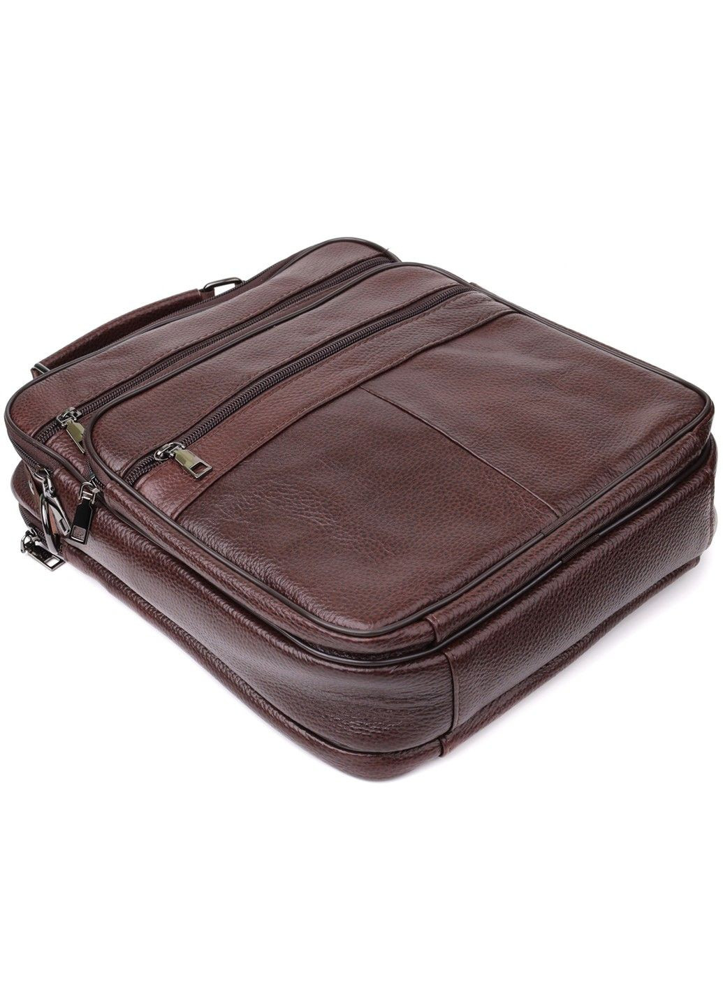Сумка мужская с ручкой для переноса в руке из натуральной кожи 23030 Коричневый Vintage (357494953)