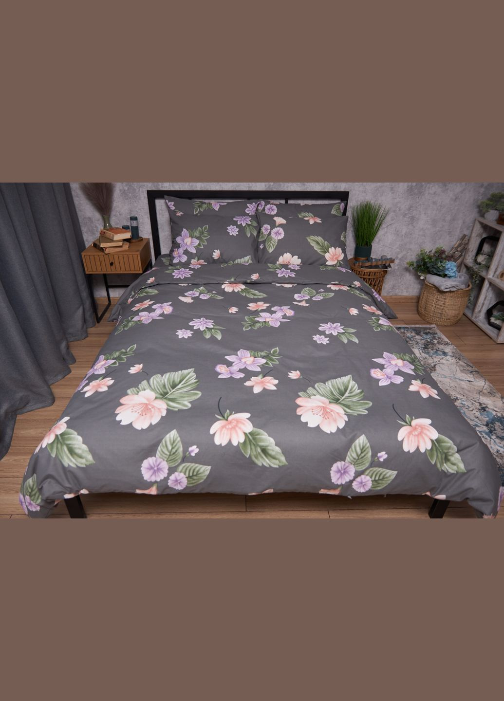 Комплект постільної білизни Бязь Gold Люкс King Size 220x240 наволочки 4х70х70 (MS-820004239) Moon&Star Gerbera (288536167)