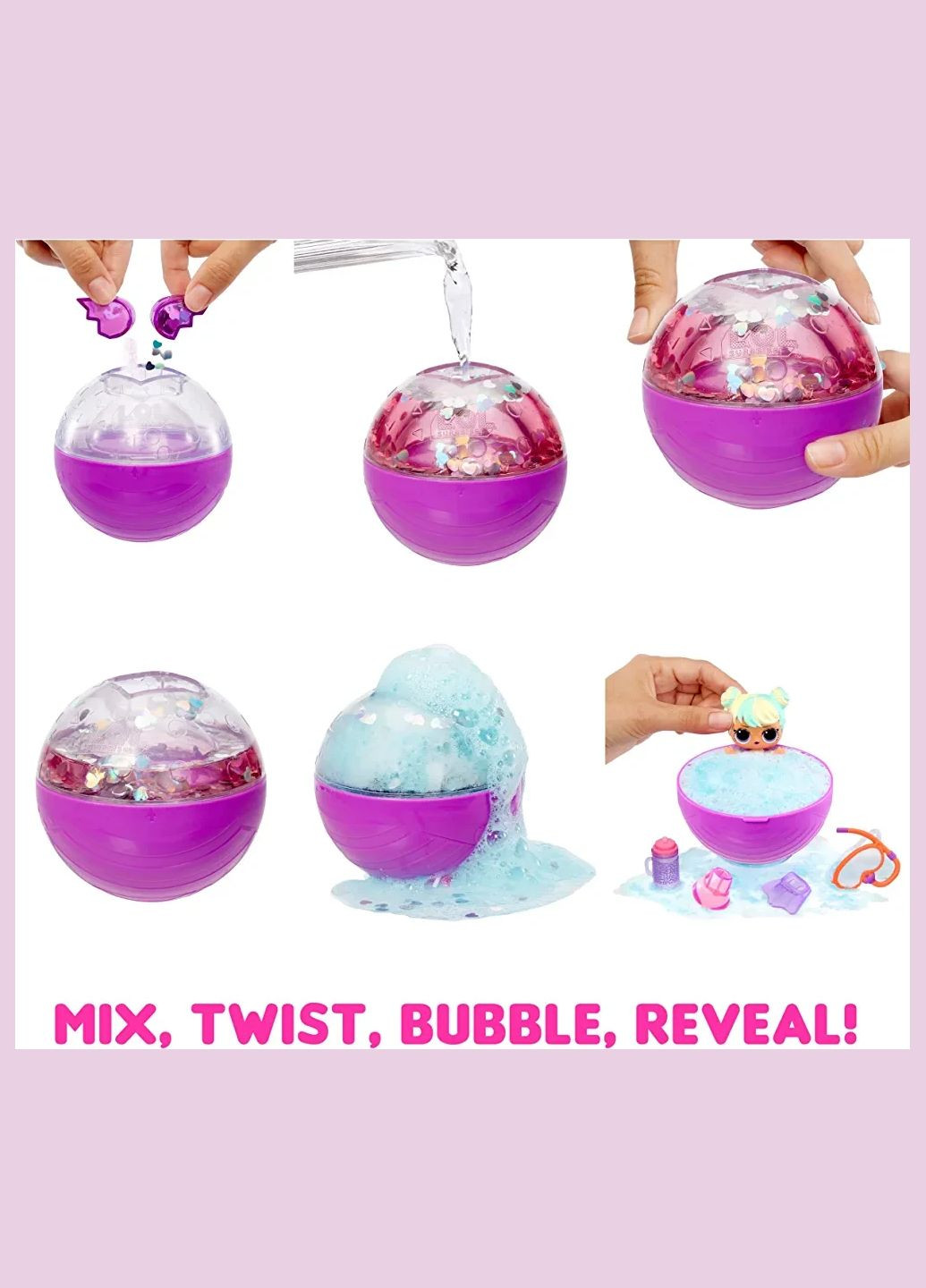 Ігровий набір Lol Surprise Bubble Бабл Dolls Camping cutie color change glitter із бульбашками з піною з блискітками. L.O.L. Surprise! (323480788)