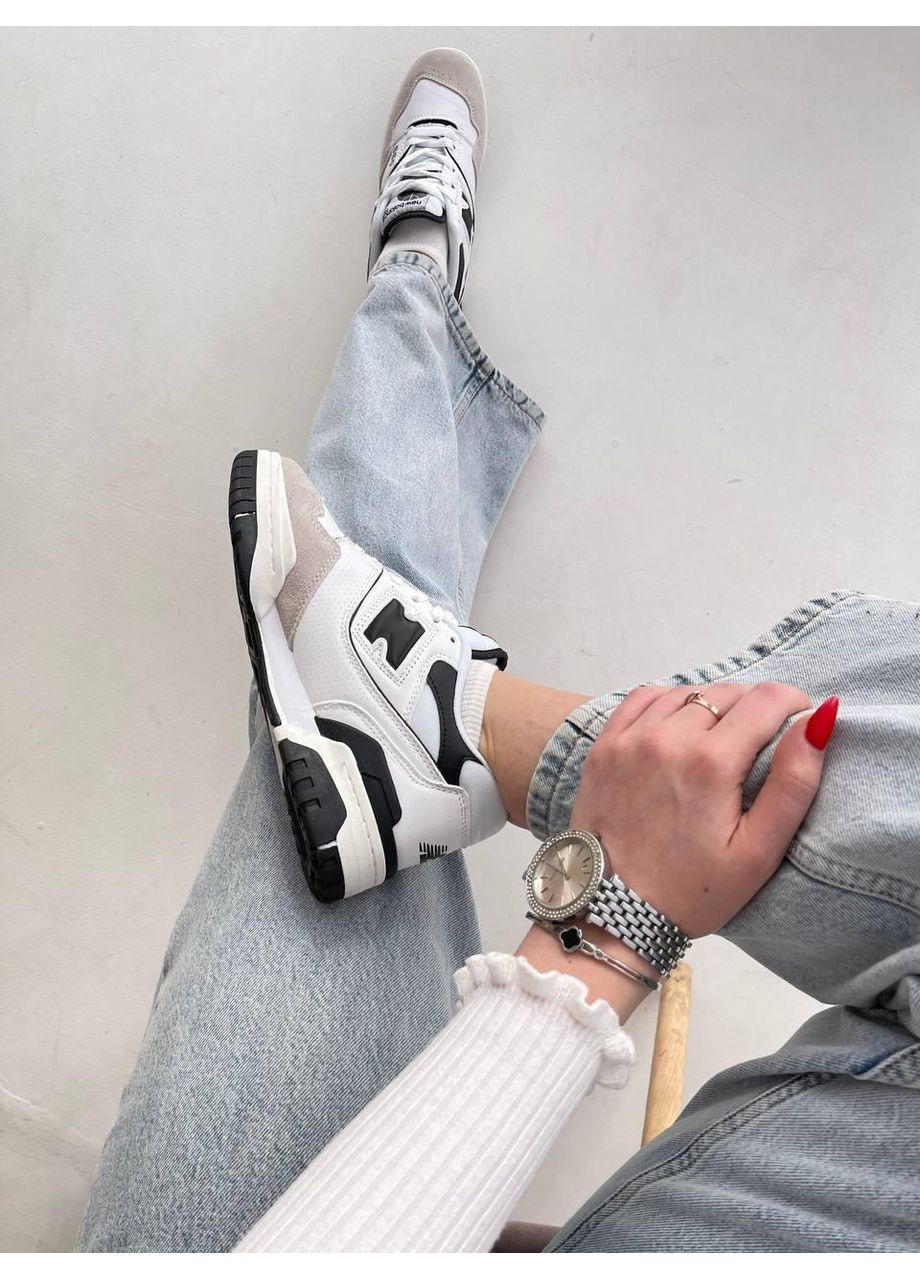 КРОСІВКИ ЖІНОЧІ NEW BALANCE 550 WHITE BLACK НЬЮ БЕЛАНС 550 No Brand чорні демісезони (367168543)