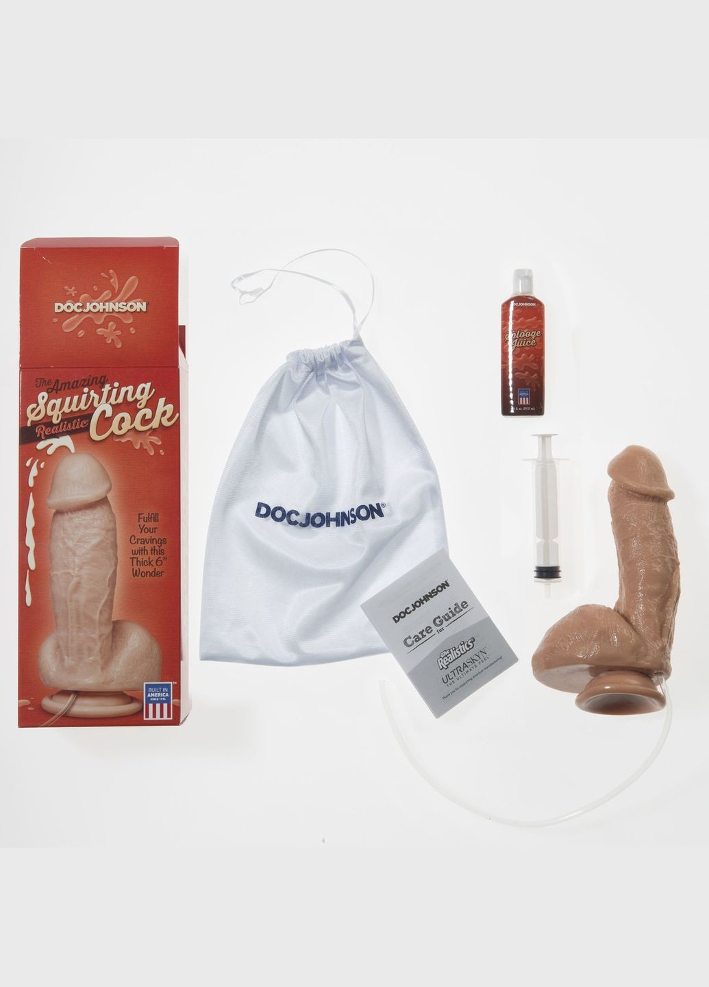 Закінчуючий фалоімітатор The Amazing Squirting Realistic Cock - CherryLove Doc Johnson (282967180)