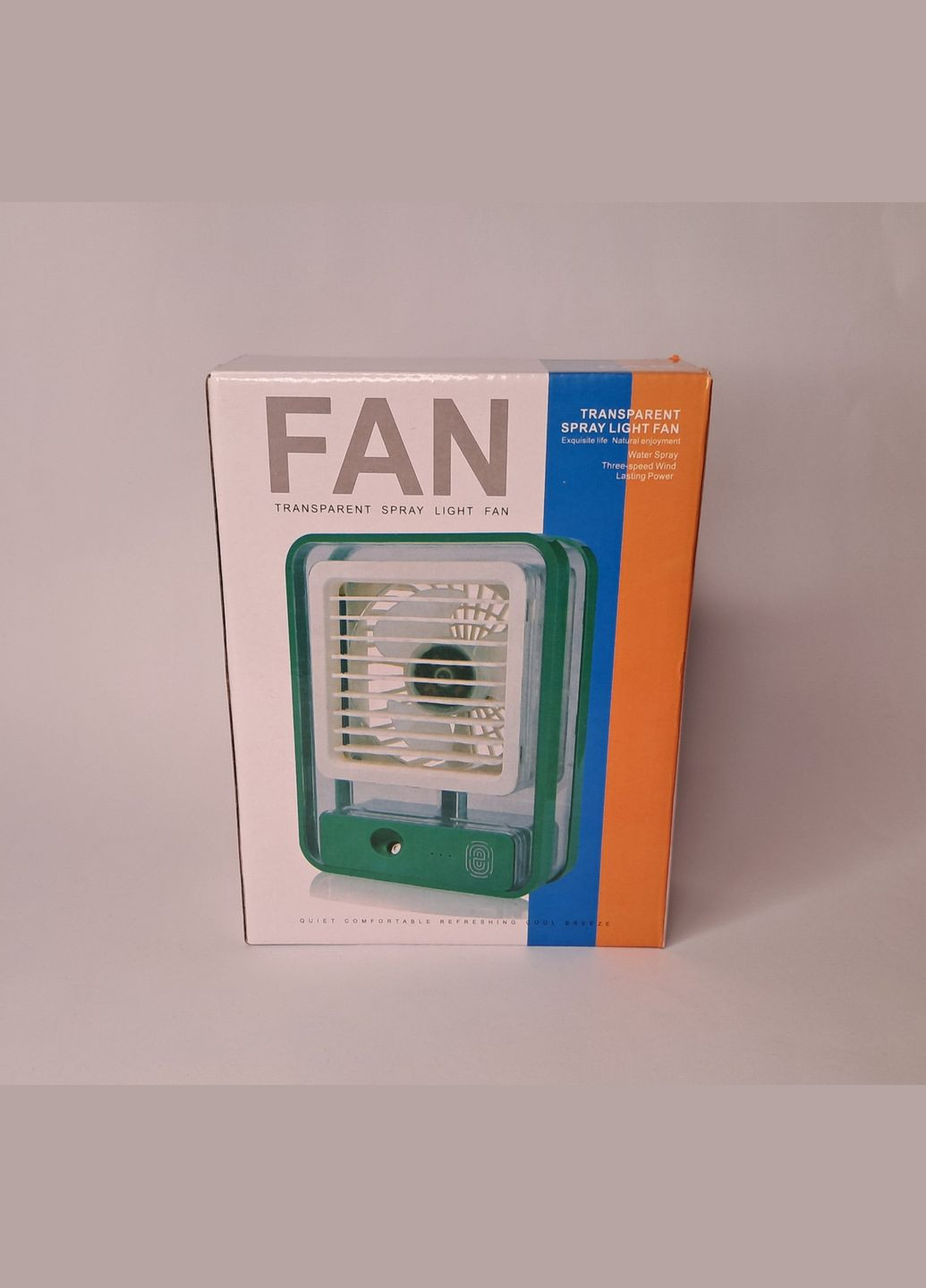 Портативный настольный мини-вентилятор сенсорный с увлажнением воздуха аккумуляторный SQV-7231 зеленый No Brand (323015452)