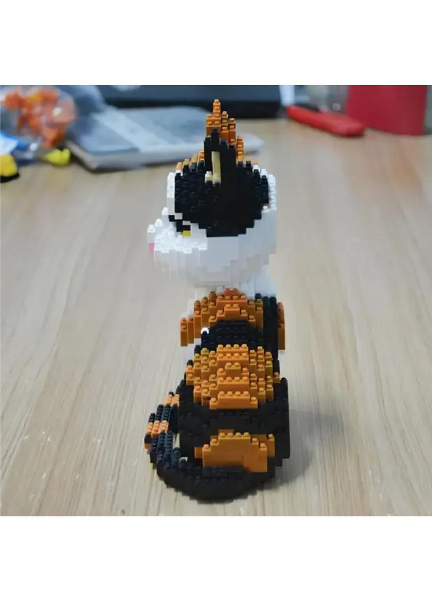 3D конструктор «Трёхцветная кошка» для детей, 1300 деталей, пластиковый, развивающий, фигурка 13×8×18 см, унисекс No Brand (364191305)