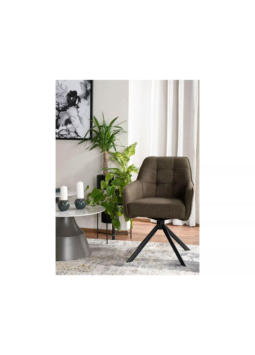 Стілець METRO BJORN Чорний Стелаж / Оливковий 77 Signal (372178721)