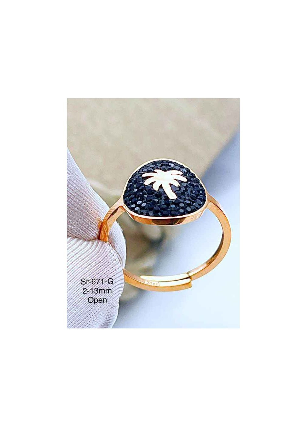 Каблучка Stainlees Steel 671-G р. Stainless Steel (346393466)